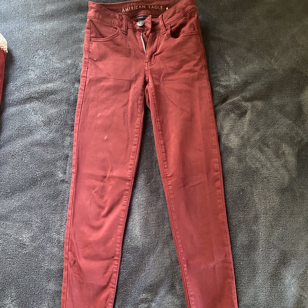 AE Ne(x)t Level Stretch Red Jeans